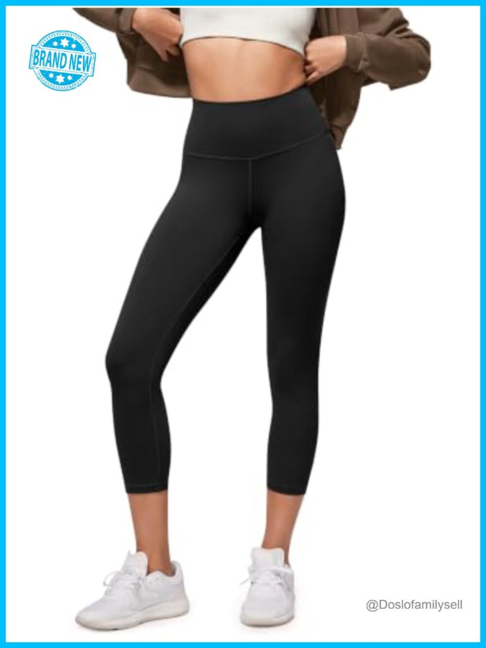 Buttery Soft High Waist Yoga Leggings Cropped Pull On Women's Activewear